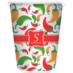 Colored Peppers Waste Basket - Double Sided (White) (Personalized)