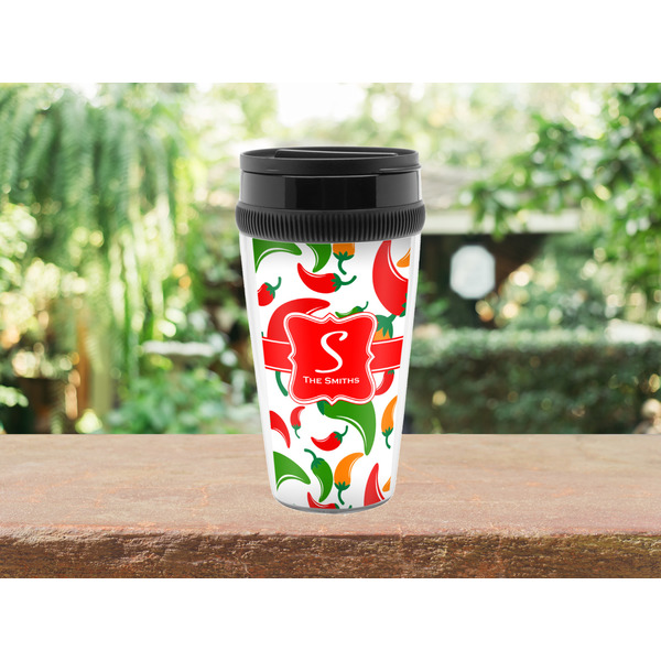 Colored Peppers Travel Mug Lifestyle (Personalized)