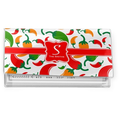 Colored Peppers Vinyl Checkbook Cover (Personalized)