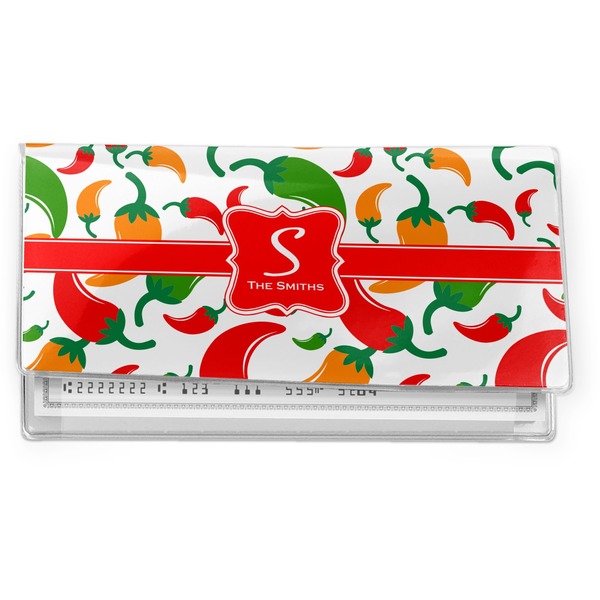 Custom Colored Peppers Vinyl Checkbook Cover (Personalized)