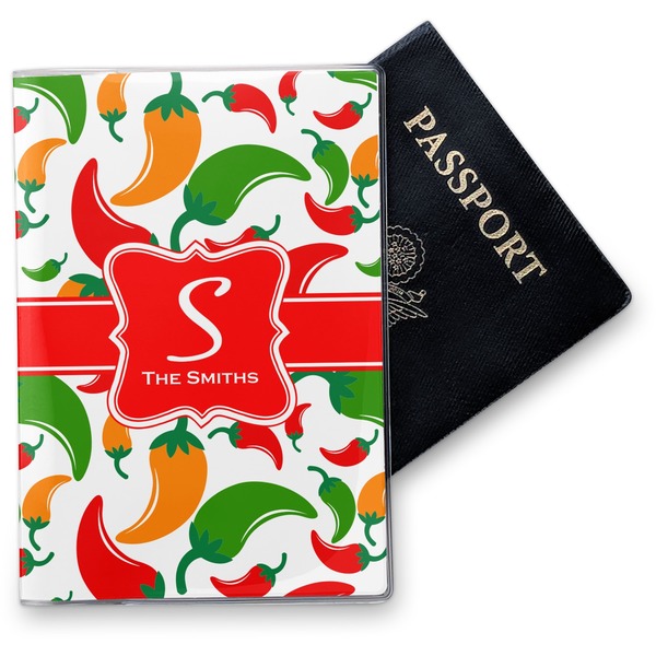 Custom Colored Peppers Vinyl Passport Holder (Personalized)