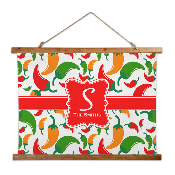 Custom Colored Peppers Wall Hanging Tapestry - Wide (Personalized)