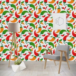Colored Peppers Wallpaper & Surface Covering (Water Activated - Removable)