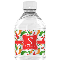 Colored Peppers Water Bottle Labels - Custom Sized (Personalized)