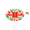 Colored Peppers White Plastic 7" Stir Stick - Oval - Closeup