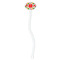 Colored Peppers White Plastic 7" Stir Stick - Oval - Single Stick