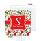 Colored Peppers White Plastic Stir Stick - Single Sided - Square - Approval