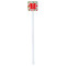 Colored Peppers White Plastic Stir Stick - Single Sided - Square - Single Stick