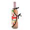 Colored Peppers Wine Bottle Apron - DETAIL WITH CLIP ON NECK