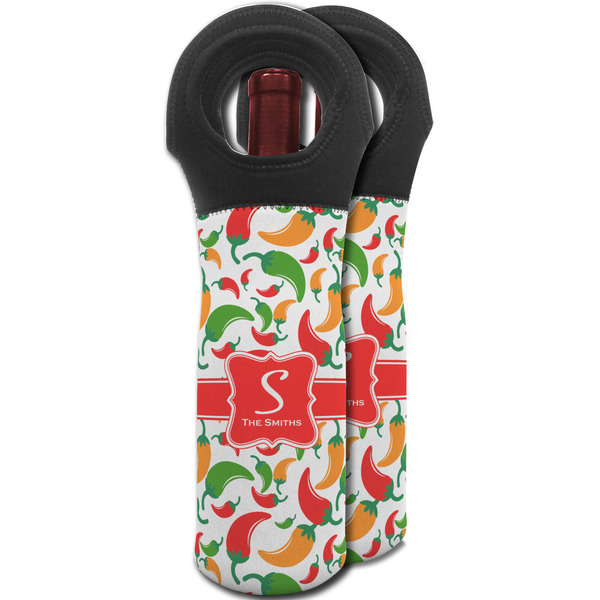 Colored Peppers Wine Tote Bag - MAIN