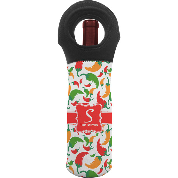 Custom Colored Peppers Wine Tote Bag (Personalized)