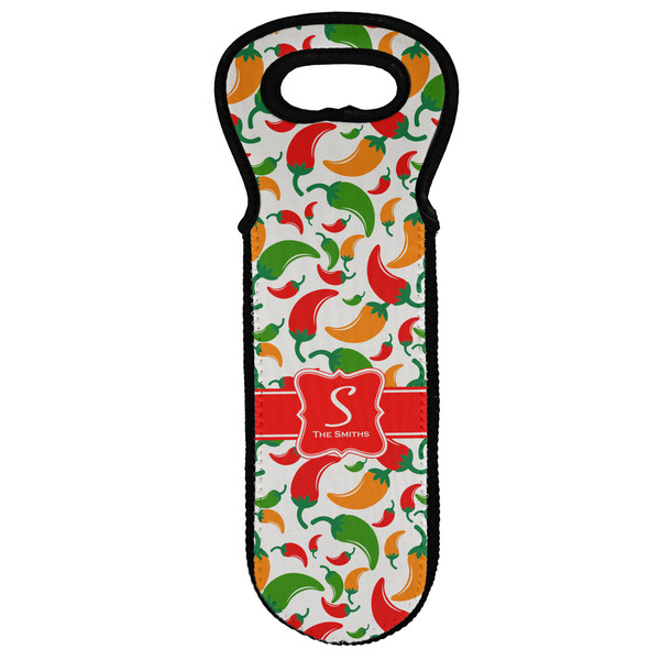 Custom Colored Peppers Wine Tote Bag (Personalized)