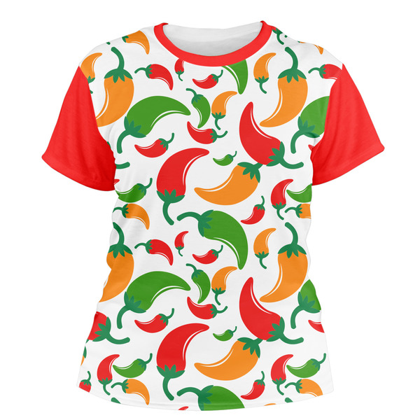 Custom Colored Peppers Women's Crew T-Shirt - Small