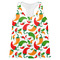 Colored Peppers Womens Racerback Tank Tops - Medium - Front - Flat