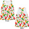 Colored Peppers Womens Racerback Tank Tops - Medium - Front and Back