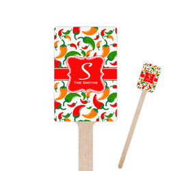 Colored Peppers 6.25" Rectangle Wooden Stir Sticks - Single Sided (Personalized)