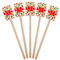 Colored Peppers Wooden 6.25" Stir Stick - Rectangular - Fan View