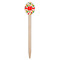 Colored Peppers Wooden Food Pick - Oval - Single Pick