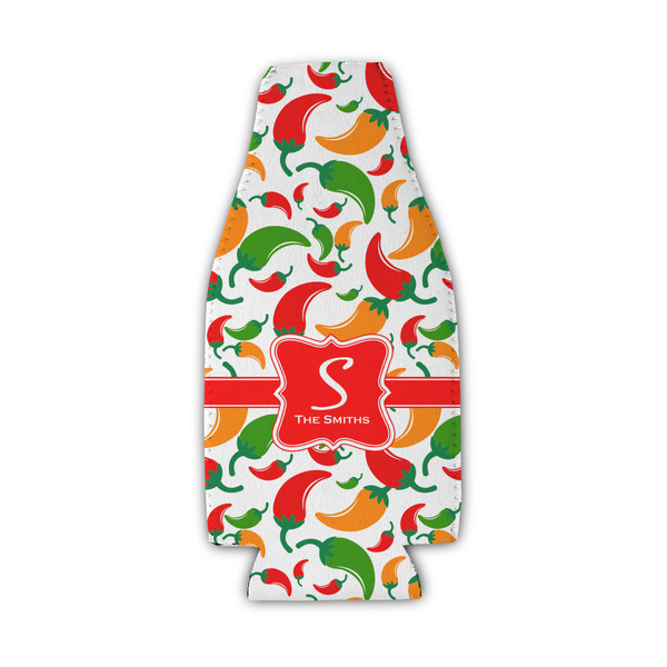 Custom Colored Peppers Zipper Bottle Cooler (Personalized)