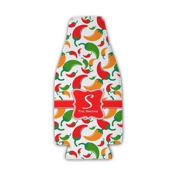 Colored Peppers Zipper Bottle Cooler - Set of 4 - FRONT