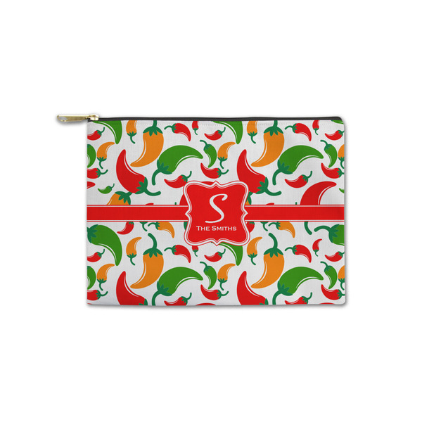 Custom Colored Peppers Zipper Pouch - Small - 8.5"x6" (Personalized)
