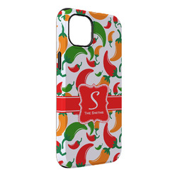 Colored Peppers iPhone Case - Rubber Lined - iPhone 14 Plus (Personalized)