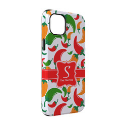 Colored Peppers iPhone Case - Rubber Lined - iPhone 14 (Personalized)