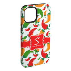 Colored Peppers iPhone Case - Rubber Lined - iPhone 15 Plus (Personalized)