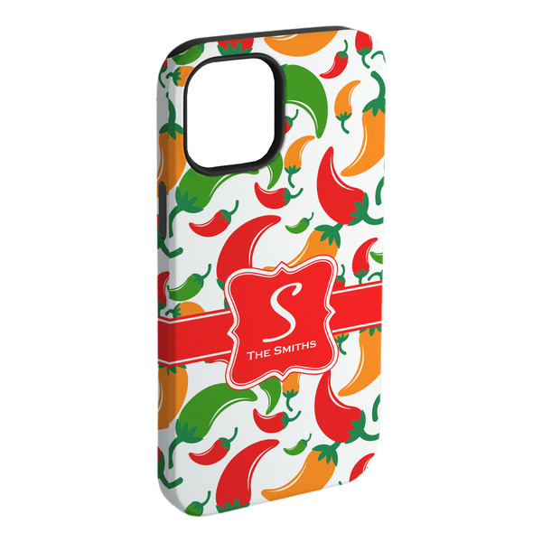 Custom Colored Peppers iPhone Case - Rubber Lined - iPhone 15 Plus (Personalized)