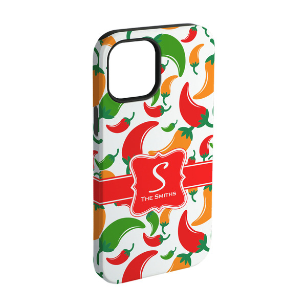 Custom Colored Peppers iPhone Case - Rubber Lined - iPhone 15 (Personalized)