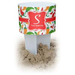 Colored Peppers White Beach Spiker Drink Holder (Personalized)