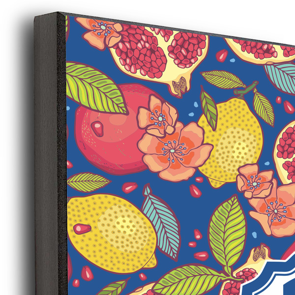 Pomegranates & Lemons 11x14 Wood Print - Closeup
