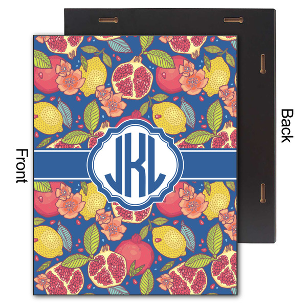 Pomegranates & Lemons 11x14 Wood Print - Front & Back View