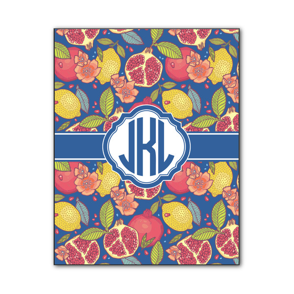 Custom Pomegranates & Lemons Wood Print - 11x14 (Personalized)