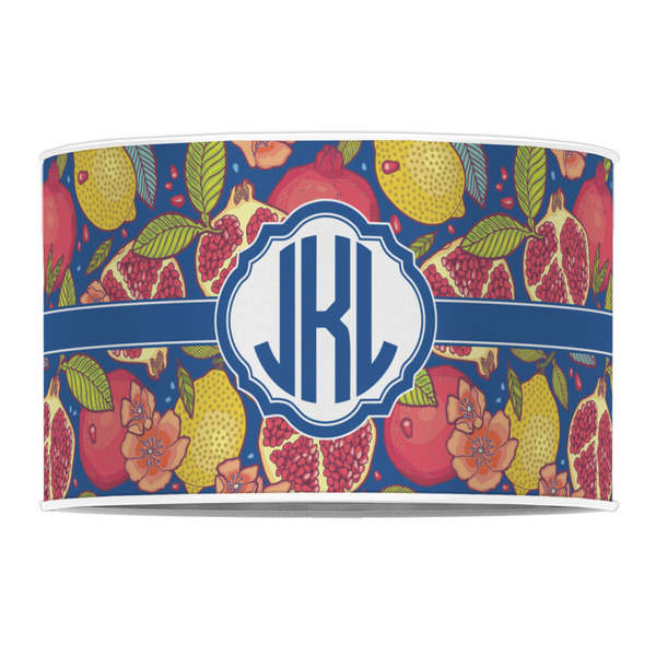 Pomegranates & Lemons 12" Drum Lampshade - FRONT (Poly Film)