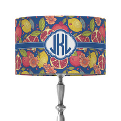Pomegranates & Lemons 12" Drum Lamp Shade - Fabric (Personalized)