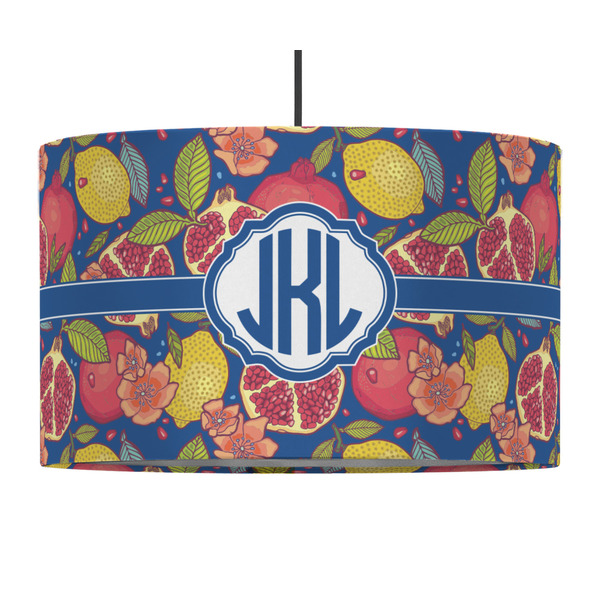Pomegranates & Lemons 12" Drum Lampshade - PENDANT (Fabric)