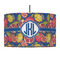 Pomegranates & Lemons 12" Drum Pendant Lamp - Fabric (Personalized)