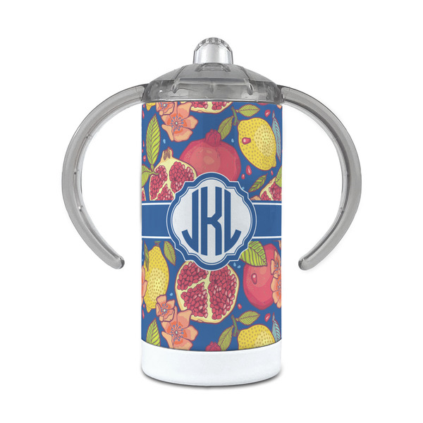 Custom Pomegranates & Lemons 12 oz Stainless Steel Sippy Cup (Personalized)