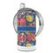 Pomegranates & Lemons 12 oz Stainless Steel Sippy Cups - FULL (back angle)
