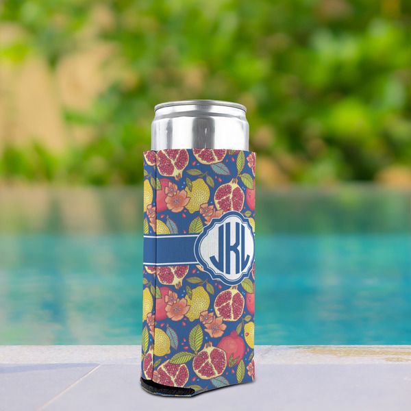 Pomegranates & Lemons Can Cooler - Tall 12oz - In Context