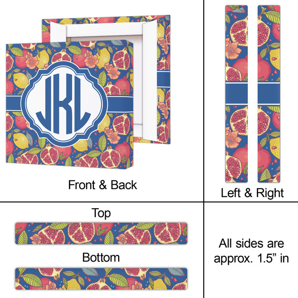 Pomegranates & Lemons 12x12 - Canvas Print - Approval