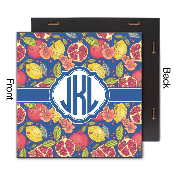 Pomegranates & Lemons 12x12 Wood Print - Front & Back View
