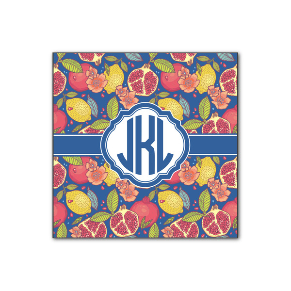 Custom Pomegranates & Lemons Wood Print - 12x12 (Personalized)