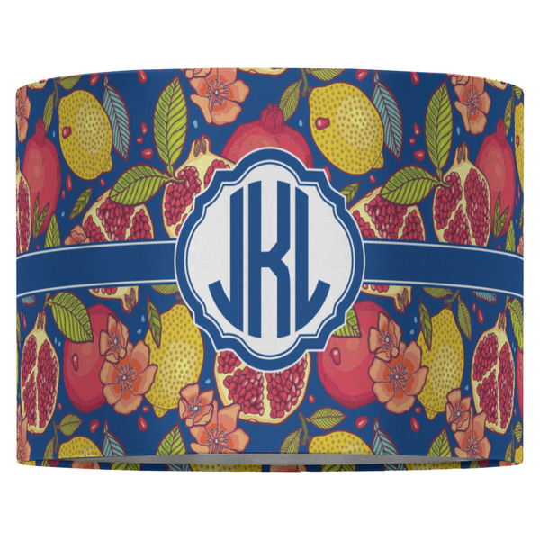 Pomegranates & Lemons 16" Drum Lampshade - FRONT (Fabric)
