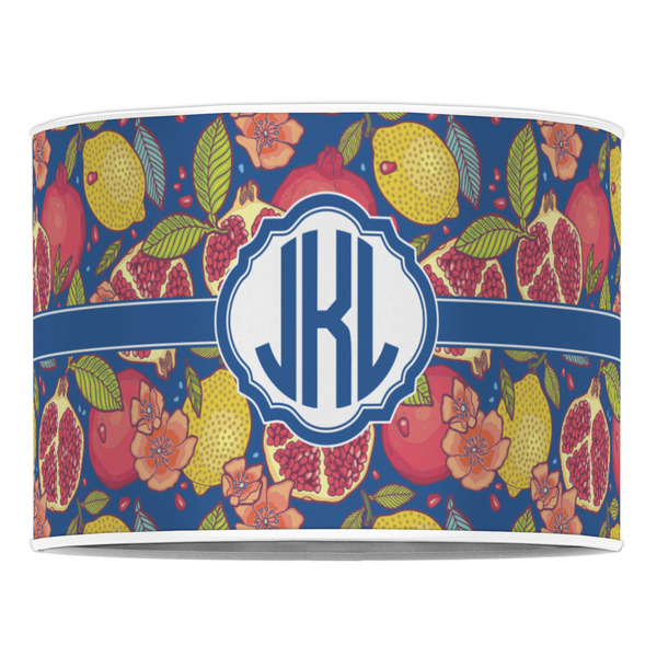Pomegranates & Lemons 16" Drum Lampshade - FRONT (Poly Film)