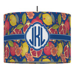 Pomegranates & Lemons 16" Drum Pendant Lamp - Fabric (Personalized)