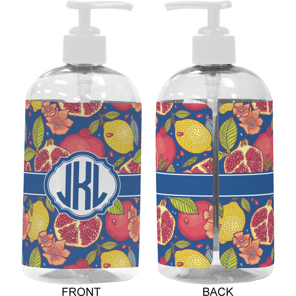 Pomegranates & Lemons 16 oz Plastic Liquid Dispenser- Approval- White