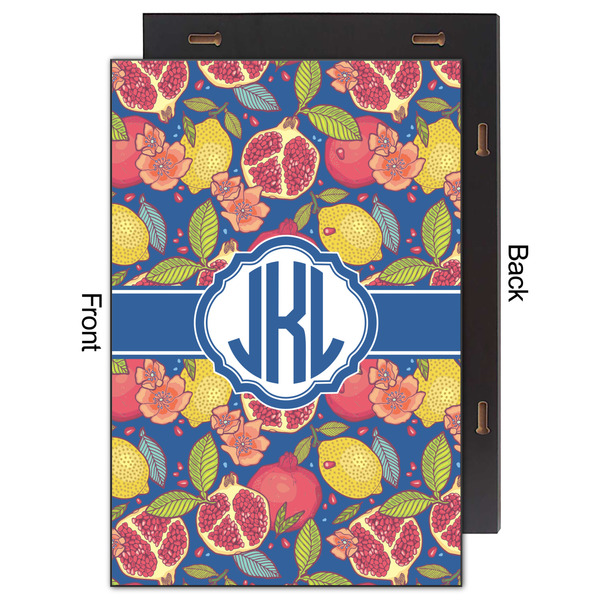 Pomegranates & Lemons 20x30 Wood Print - Front & Back View