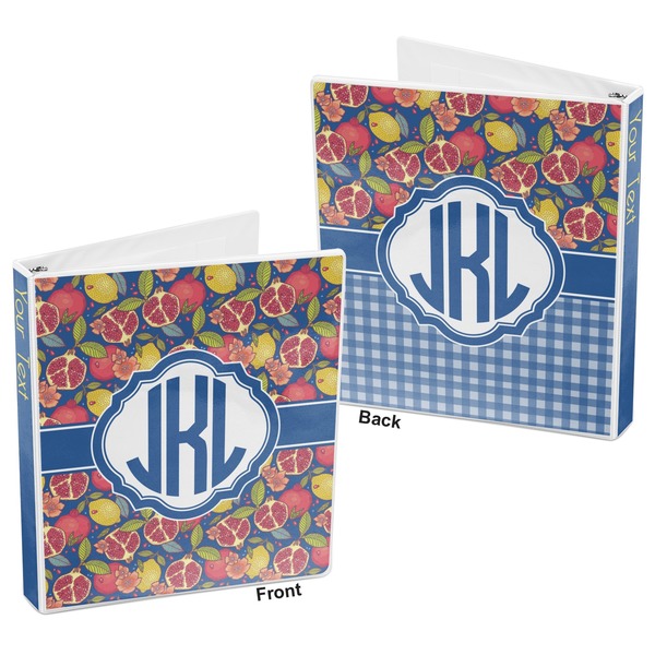 Pomegranates & Lemons 3-Ring Binder Front and Back